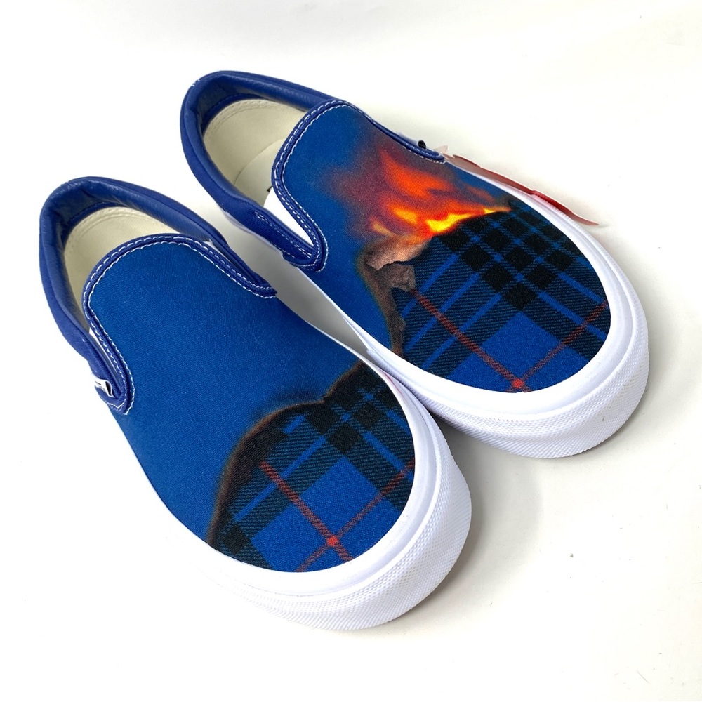 VANS CLASSIC SLIP-ON Big Reveal Navy Women’s Shoes Sneakers Canvas VN000XG81P4 - Picture 3 of 11